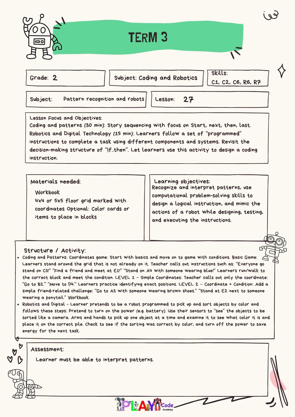 Gr 2 E-Book Lesson plans for Workbook