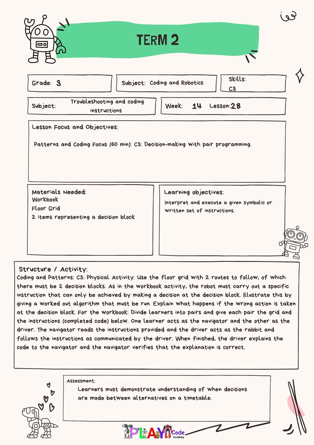 Gr 3 E-Book Lesson Plans for Workbook