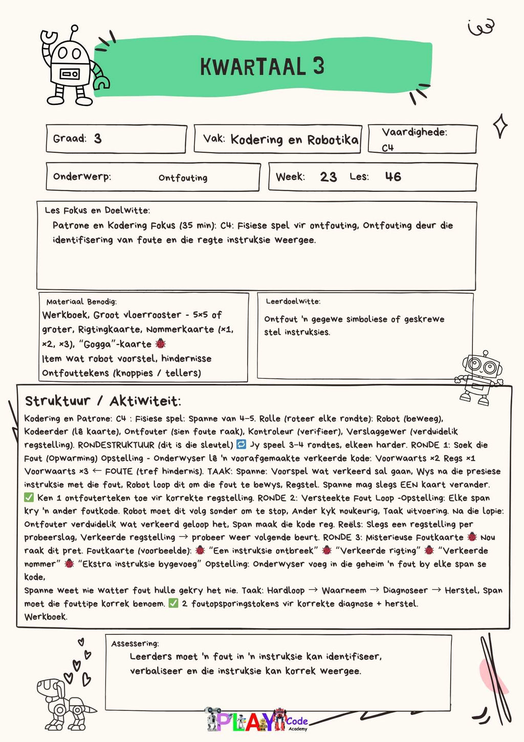 Gr 3 Teacher's Guide & Lesson plans