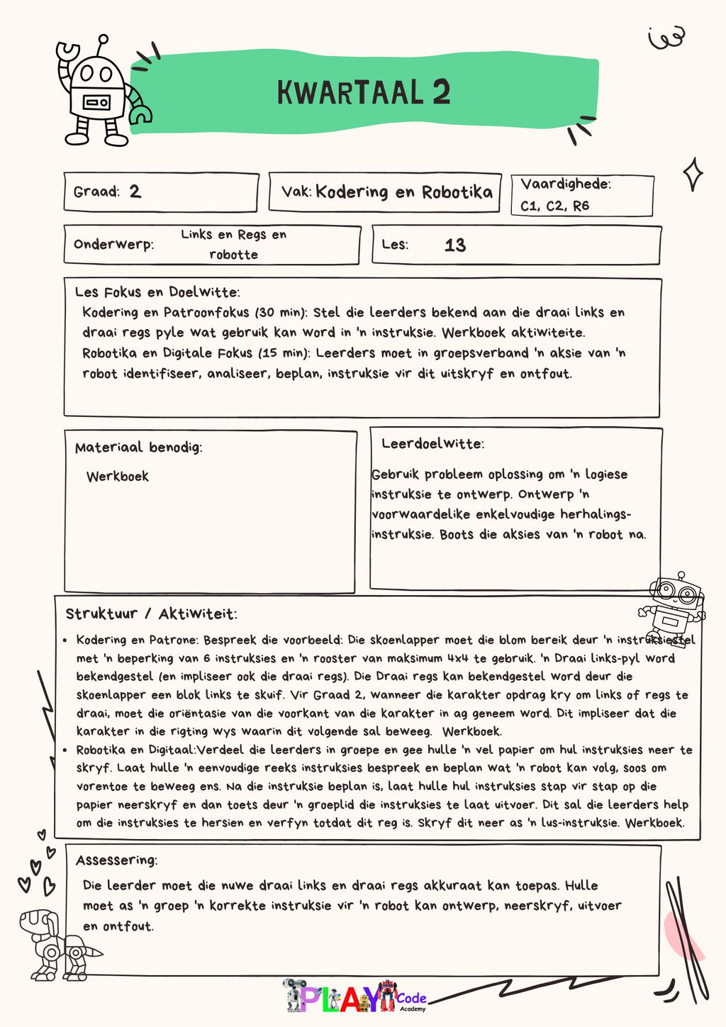 Teacher's Guide - Grade 2 Lesson plans for Workbook