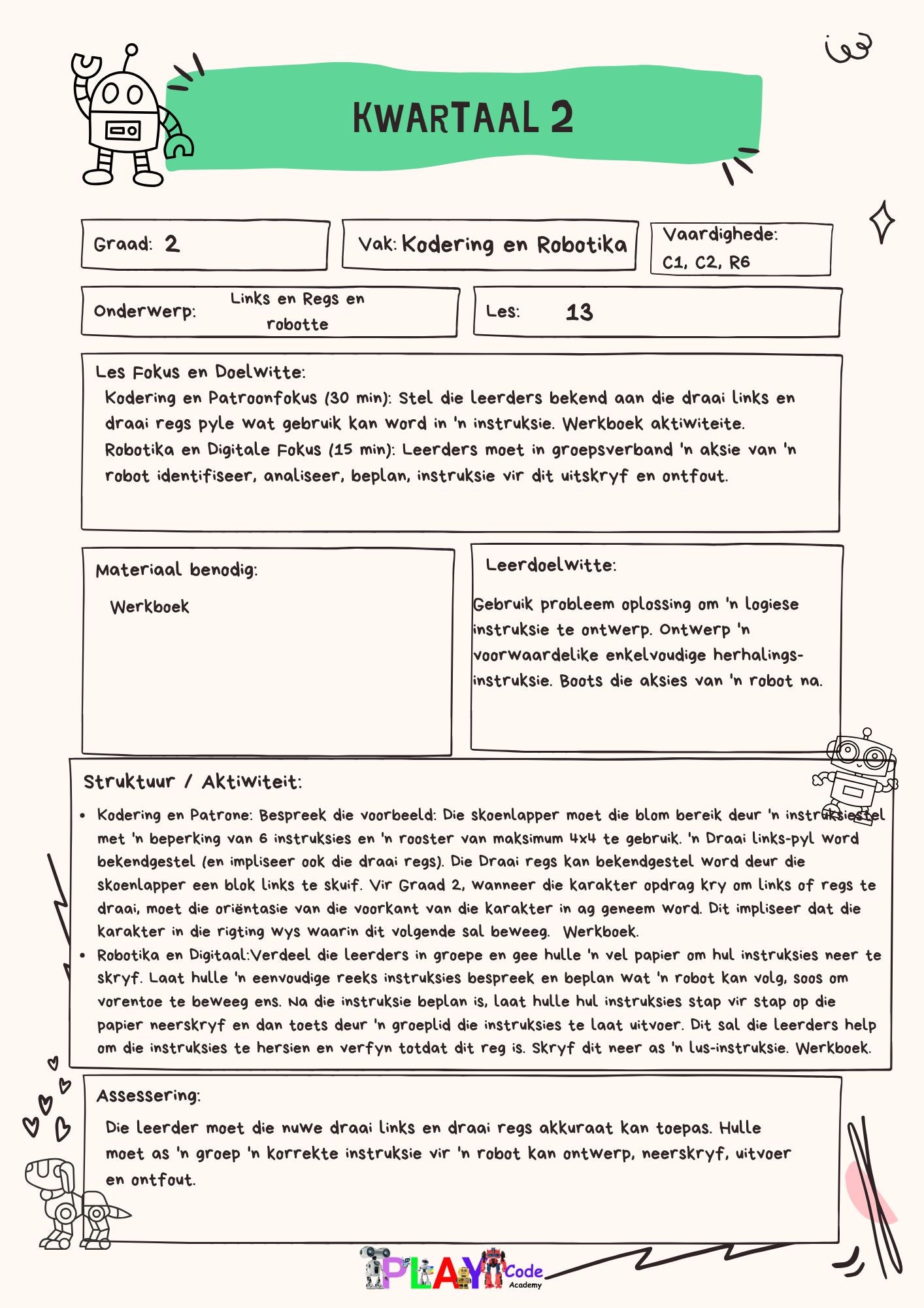 Teacher's Guide - Grade 2 Lesson plans for Workbook