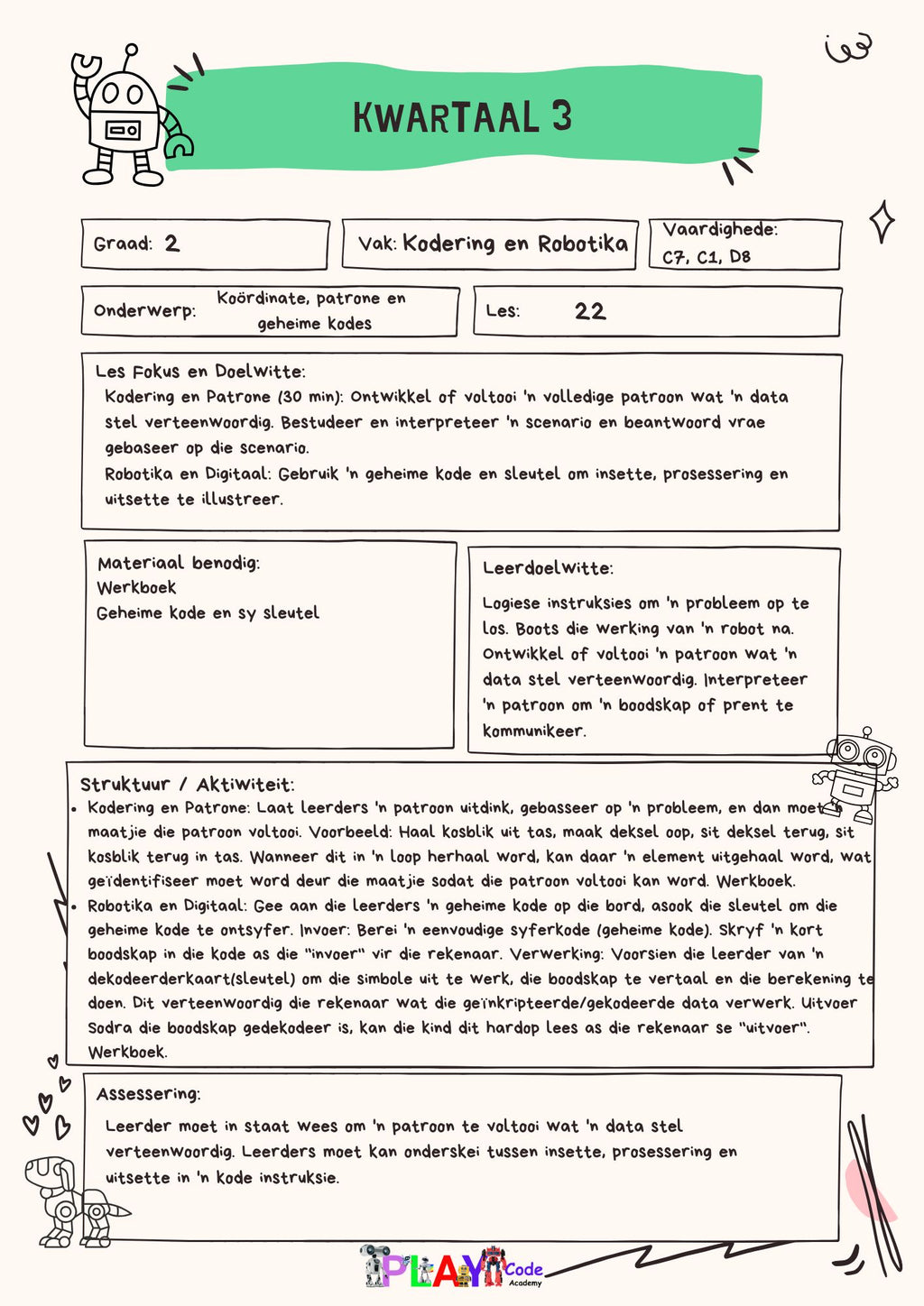 Teacher's Guide - Grade 2 Lesson plans for Workbook