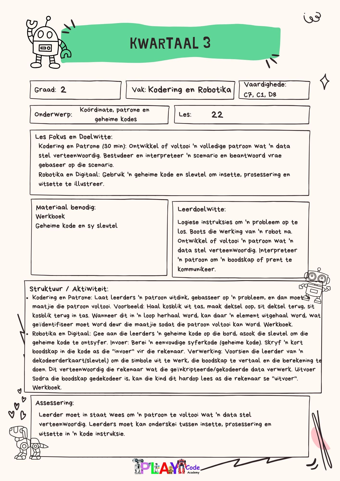 Teacher's Guide - Grade 2 Lesson plans for Workbook