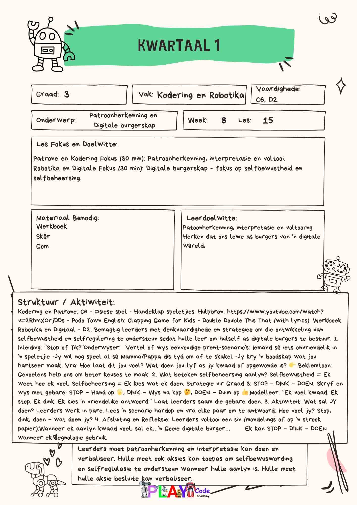Gr 3   E-Book Lesplanne vir Werkboek