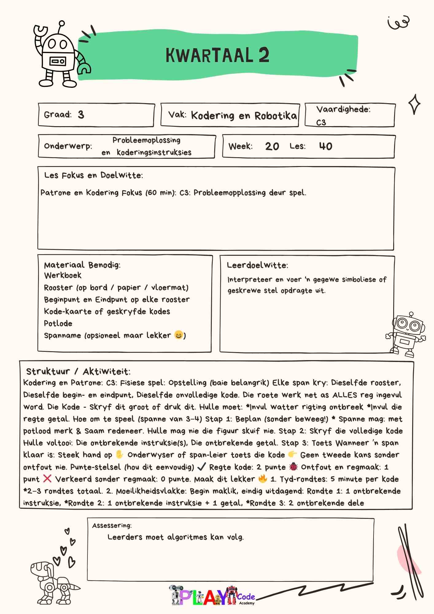 Gr 3   E-Book Lesplanne vir Werkboek