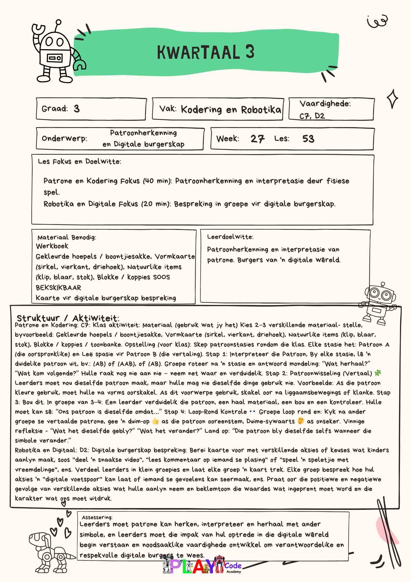 Gr 3   E-Book Lesplanne vir Werkboek