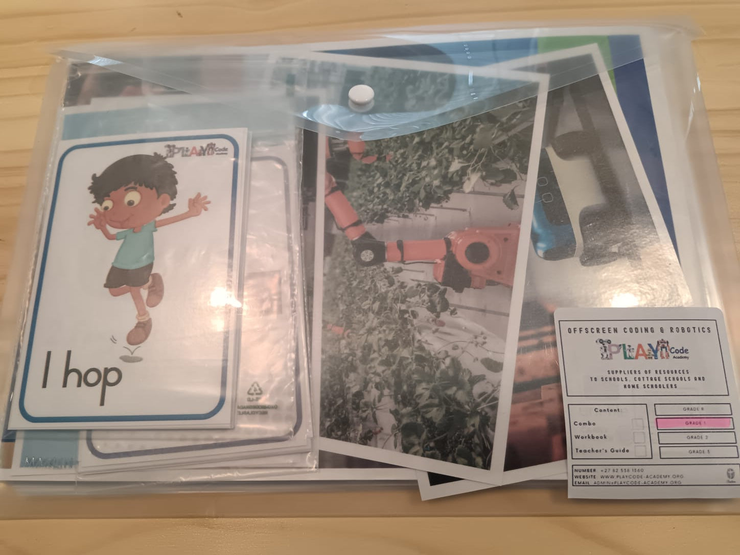 Printed extra material for Gr 1 Lesson plans offscreen Coding and Robotics