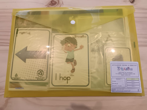 Printed and laminated extra material in Lesson plans book